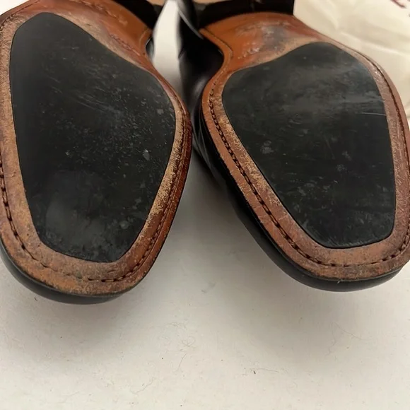 Mens BALLY Dark Grained Gray Slip on Loafer Shoes 9 1/2 - Picture 15 of 16